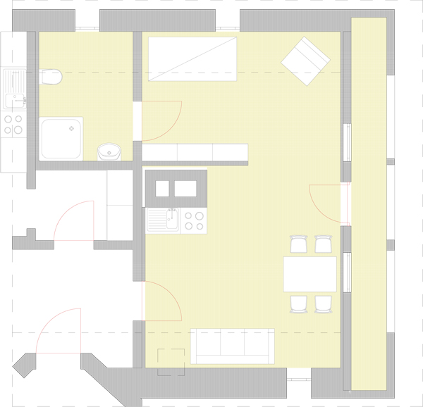 Grundriss Wohnung 1